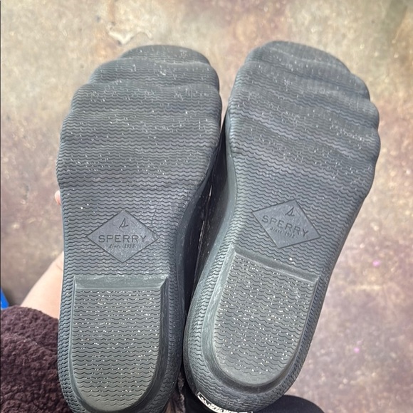 Sperry Black and Leopard Print Boots - Picture 4 of 4